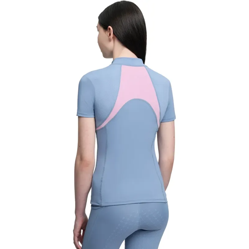 LeMieux Young Rider Mia Mesh Short Sleeve Base Layer - Powder Blue-1