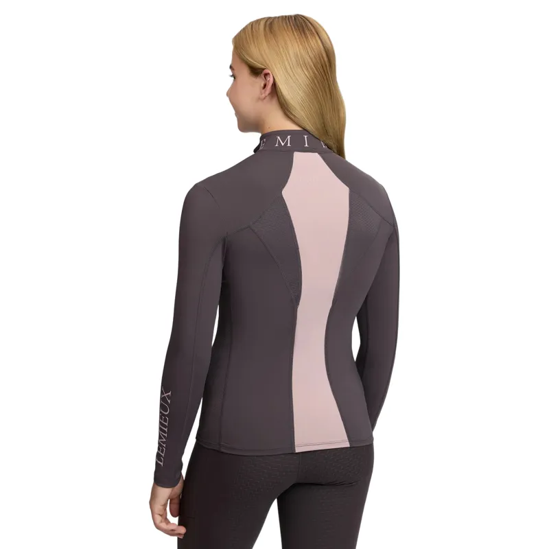 LeMieux Young Rider Mia Mesh Long Sleeve Base Layer - Cocoa-1