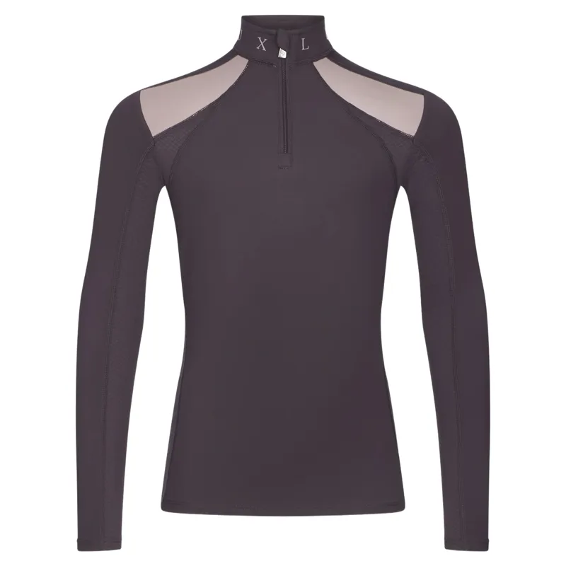 LeMieux Young Rider Mia Mesh Long Sleeve Base Layer - Cocoa-2