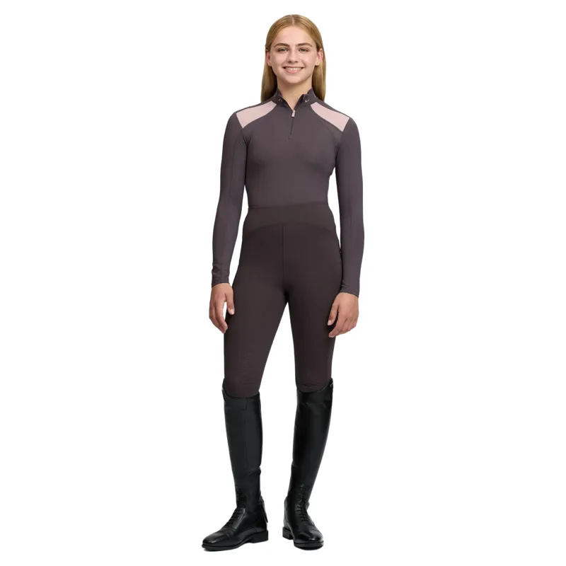 LeMieux Young Rider Mia Mesh Long Sleeve Base Layer - Cocoa-6