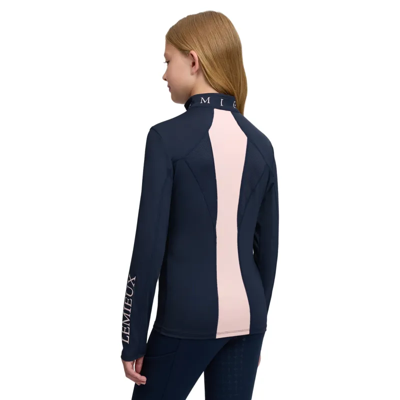 LeMieux Youth Mia Mesh Long Sleeve Base Layer - Navy-1