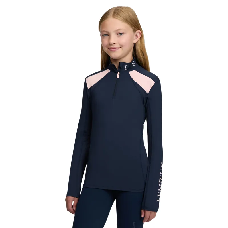 LeMieux Youth Mia Mesh Long Sleeve Base Layer - Navy