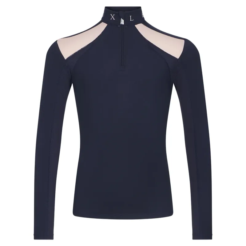 LeMieux Youth Mia Mesh Long Sleeve Base Layer - Navy-2