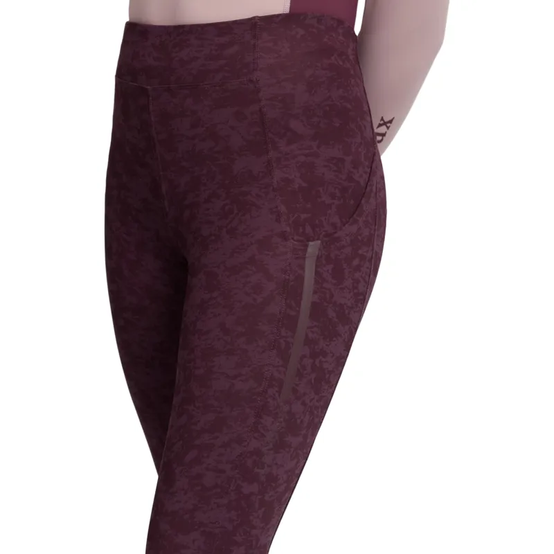 LeMieux Young Rider Orla Full Grip Riding Tights - Port/Bramble-4