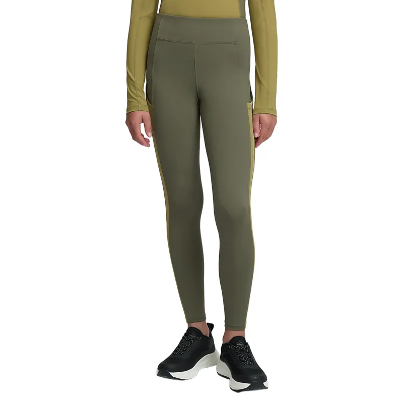 LeMieux Young Rider Orla Full Grip Riding Tights - Willow Green