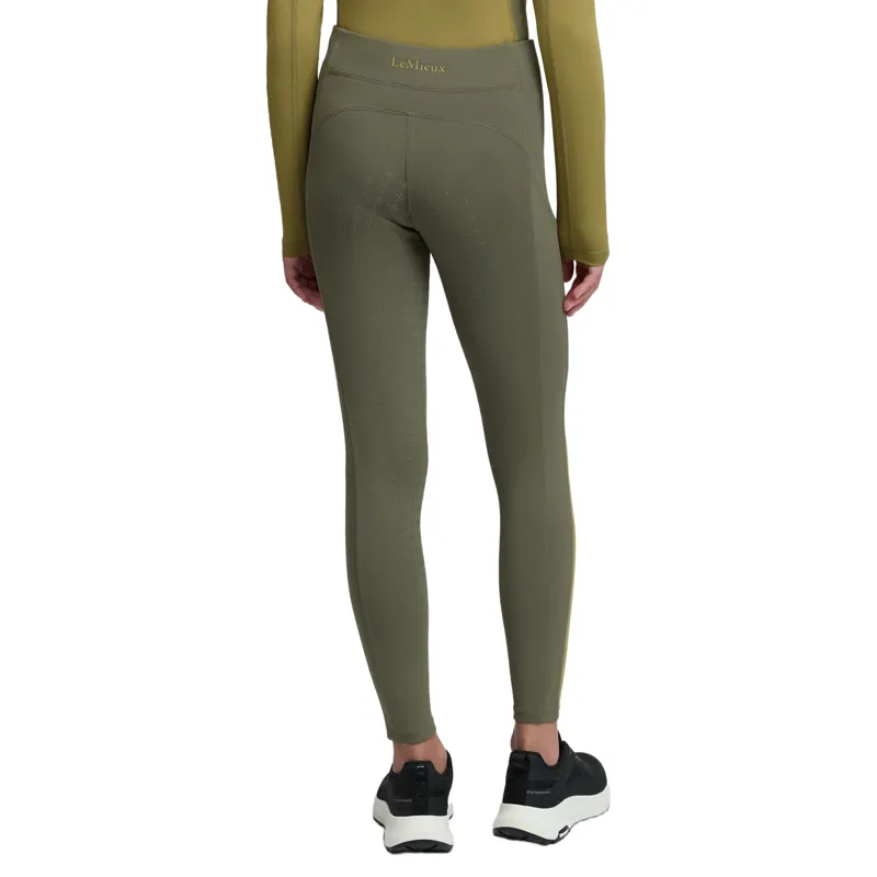 LeMieux Young Rider Orla Full Grip Riding Tights - Willow Green-1