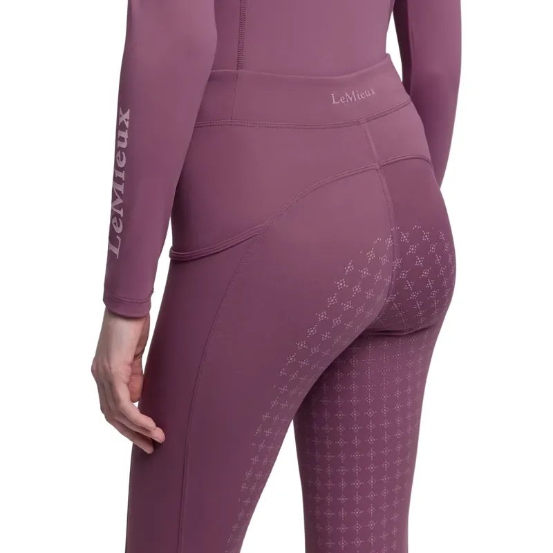 LeMieux Young Rider Orla Full Grip Riding Tights - Mallow-4