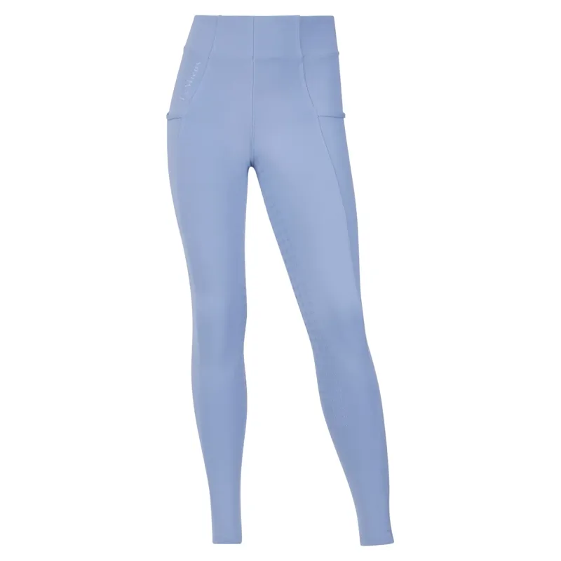 LeMieux Young Rider Orla Full Grip Riding Tights-Powder Blue-2