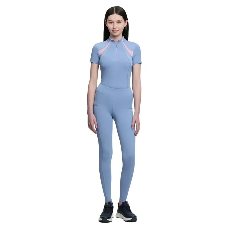 LeMieux Young Rider Orla Full Grip Riding Tights-Powder Blue-3