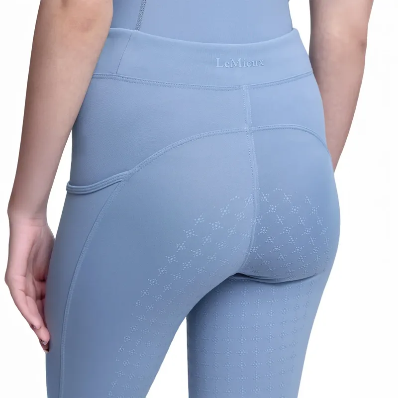 LeMieux Young Rider Orla Full Grip Riding Tights-Powder Blue-5