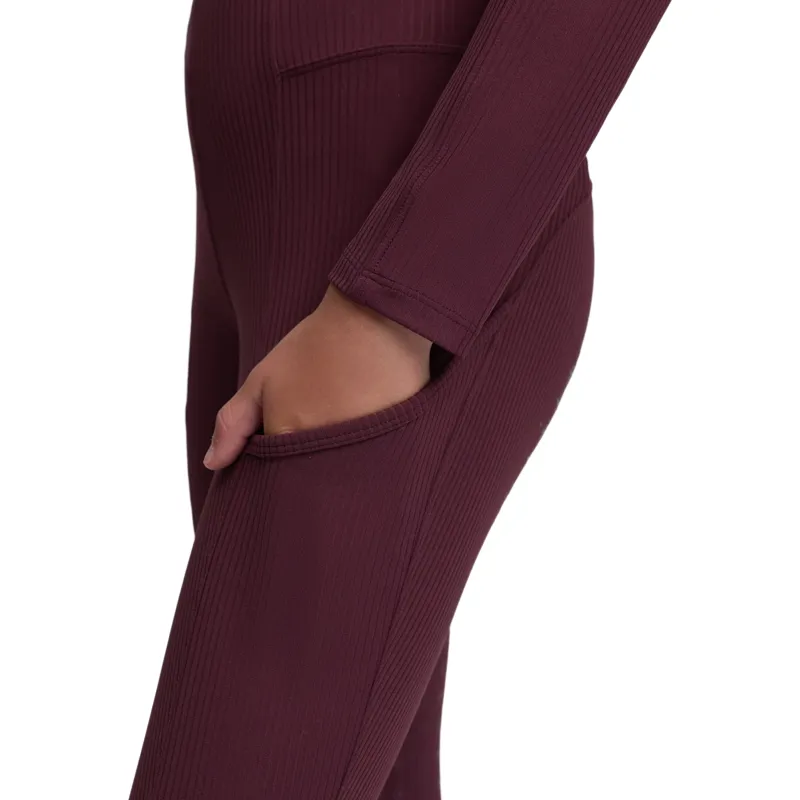 LeMieux Young Rider Orla Ribbed Full Grip Riding Tights - Bramble-4