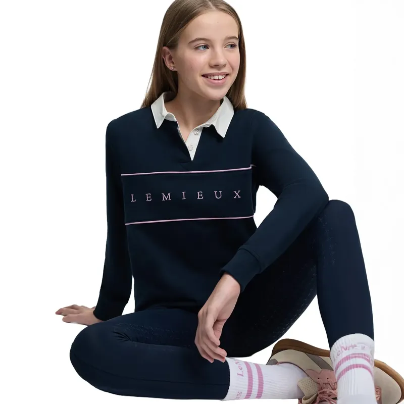 LeMieux Young Rider Riley Rugby Shirt - Navy-3