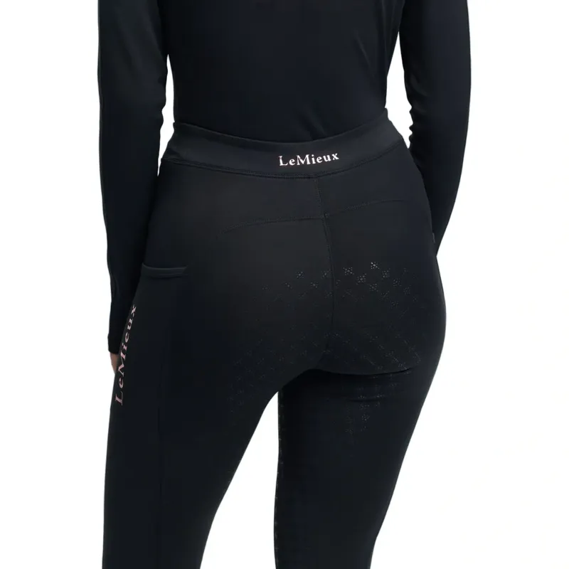 LeMieux Orla Young Rider Sparkle Pull-On Riding Tights - Black-2