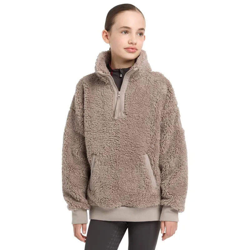 LeMieux Young Rider Tia Junior Teddy Fleece Pullover - Ash