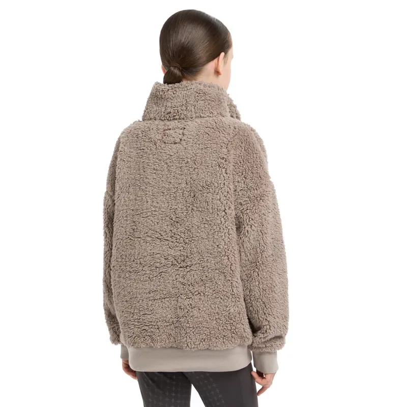 LeMieux Young Rider Tia Junior Teddy Fleece Pullover - Ash-1