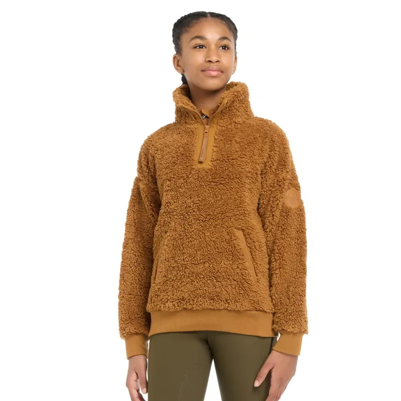 LeMieux Young Rider Tia Junior Teddy Fleece Pullover - Ginger-1