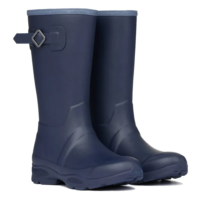 LeMieux Young Rider Ultra Stride Junior Rain Boots - Navy