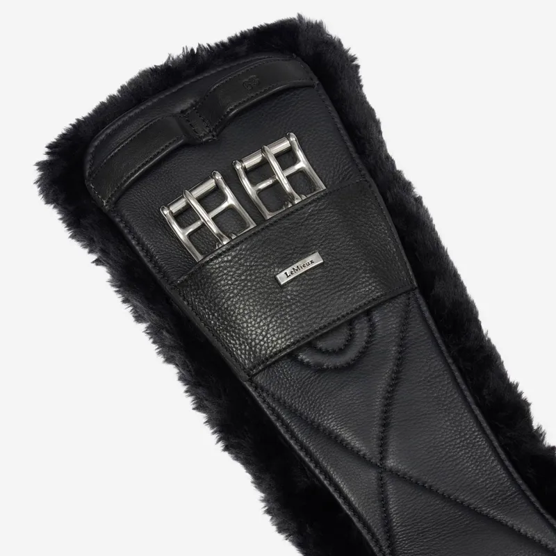 LeMieux Arika Simuwool Contoured Dressage Girth - Black-1