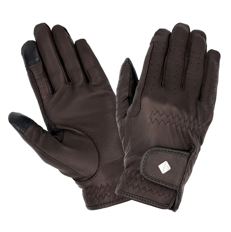 LeMieux Classic Leather Riding Gloves - Brown-1
