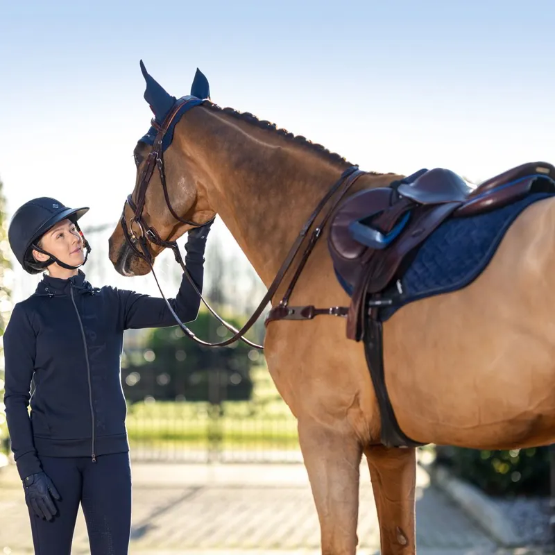 LeMieux Crystal Suede Close Contact Saddle Pad - Navy-2