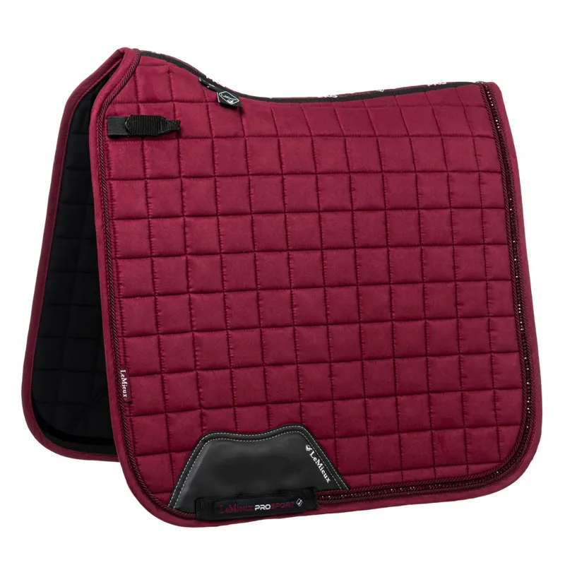 LeMieux Diamante Dressage Saddle Pad - Burgundy