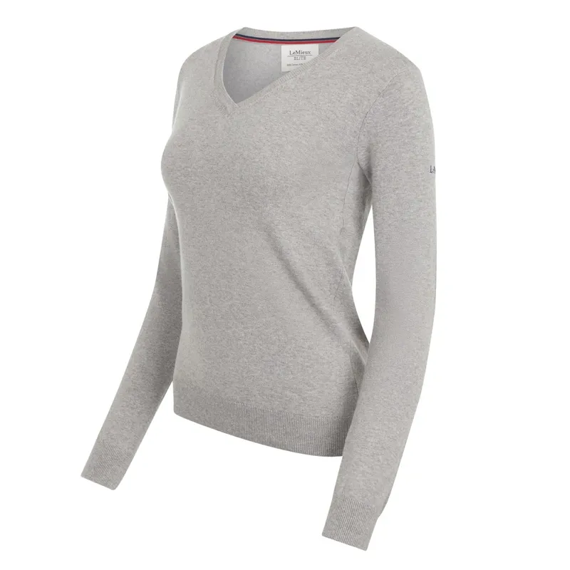 LeMieux Elite V-Neck Ladies Sweater - Grey