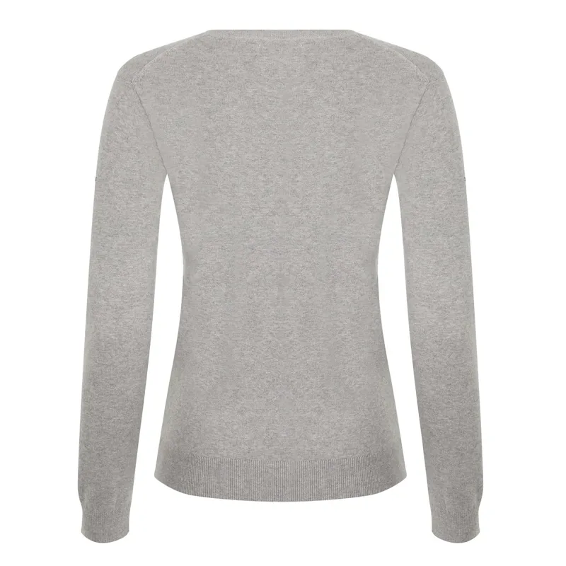 LeMieux Elite V-Neck Ladies Sweater - Grey-2