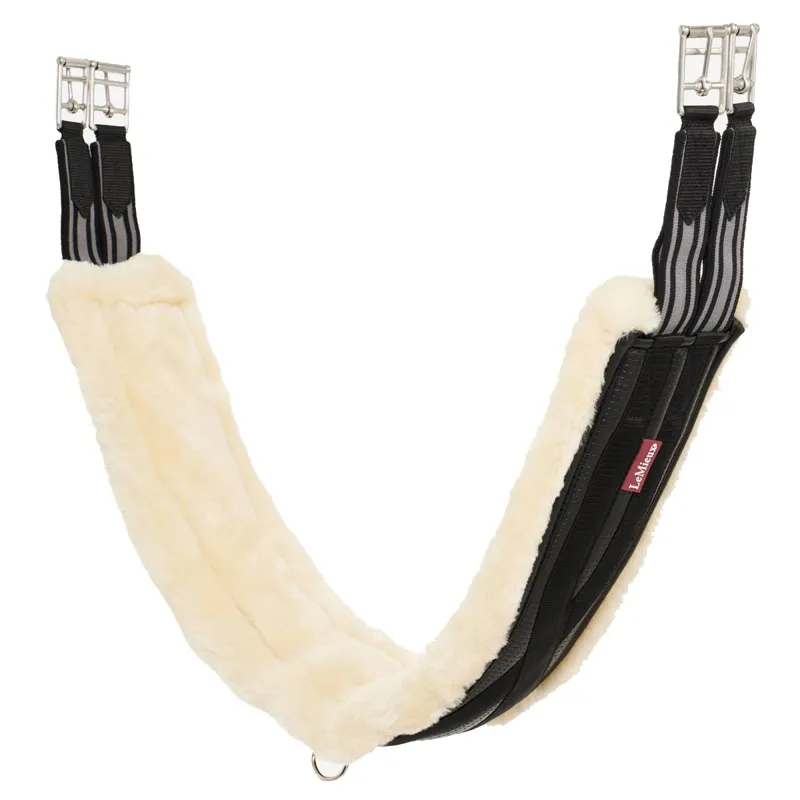LeMieux Anatomic Fleece Lined Girth - Black/Natural