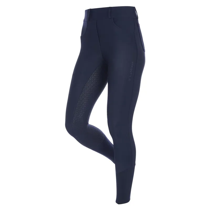 LeMieux Demi Pull On Full Seat Womens Riding Tights - Navy