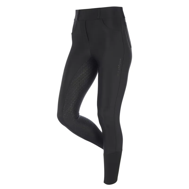 LeMieux Demi Pull On Full Grip Women's Bregging Riding Tights - Black