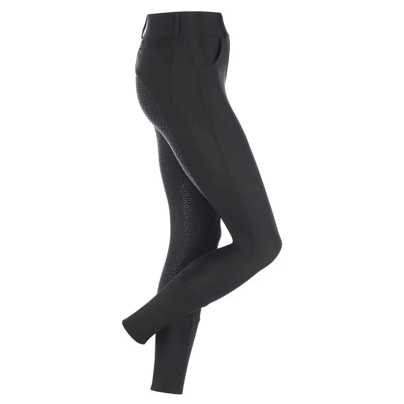 LeMieux Demi Pull On Full Grip Women's Bregging Riding Tights - Black-1