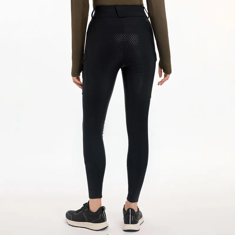 LeMieux DryTex Waterproof Full Grip Womens Winter Breeches - Black-3