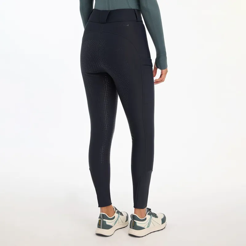 LeMieux DryTex Waterproof Full Grip Women's Winter Breeches - Navy-3