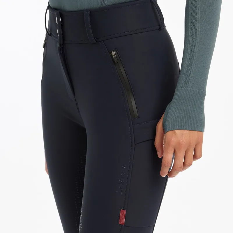LeMieux DryTex Waterproof Full Grip Women's Winter Breeches - Navy-4
