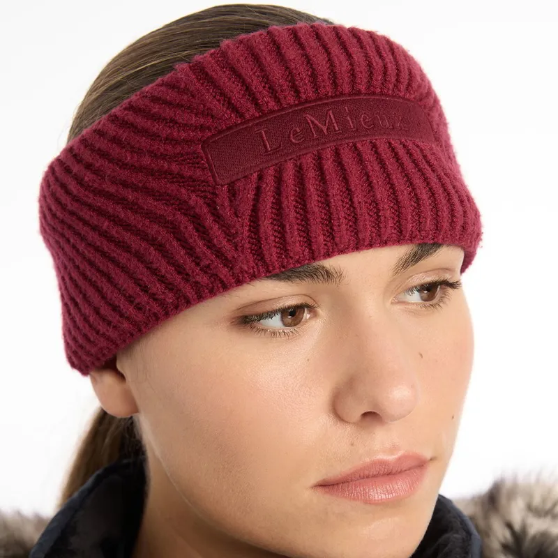 LeMieux Clara Cable Knit Headband - Ember-4
