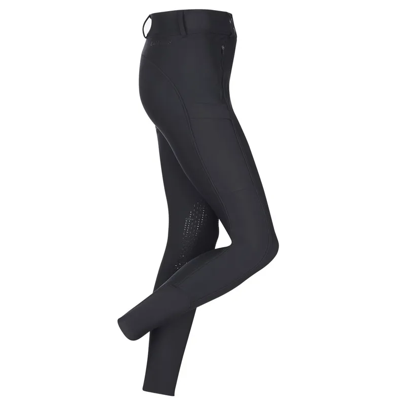 LeMieux DryTex Waterproof Knee Grip Womens Breeches - Black-1