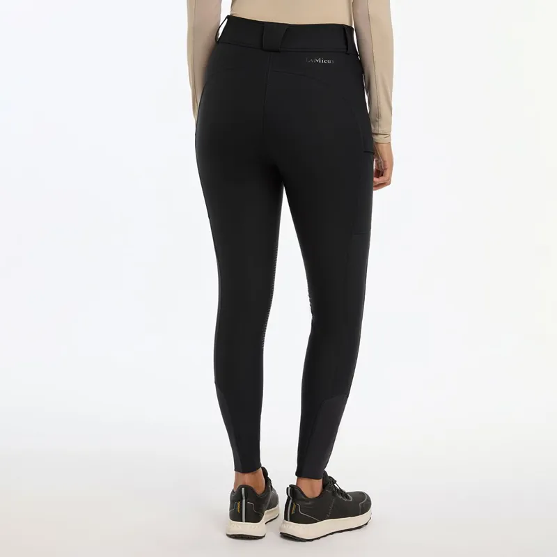LeMieux DryTex Waterproof Knee Grip Womens Breeches - Black-3