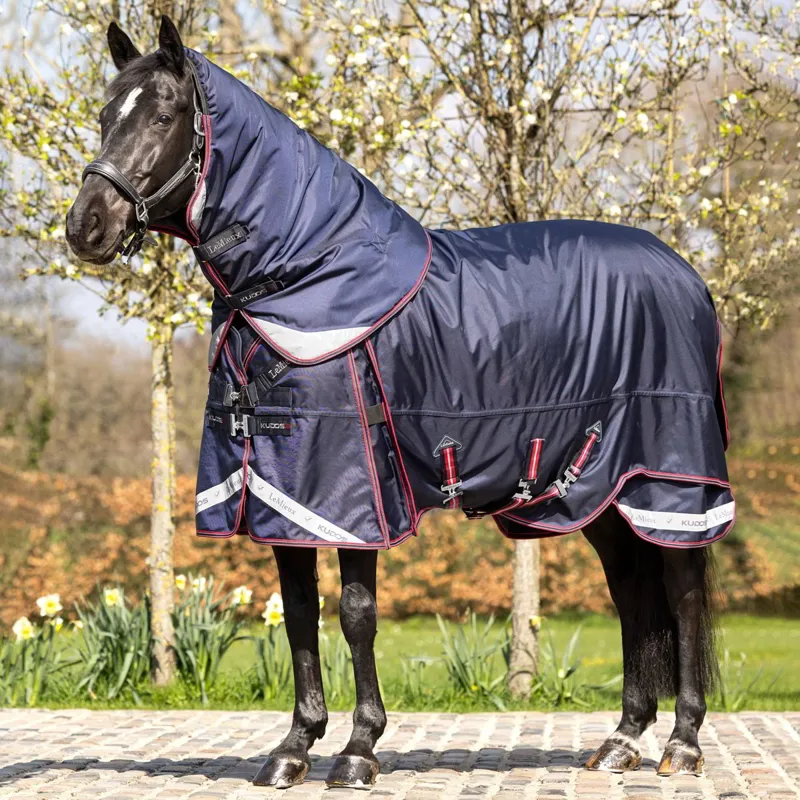 LeMieux Kudos Thermo Layer 100g Detachable Neck Turnout Blanket - Navy