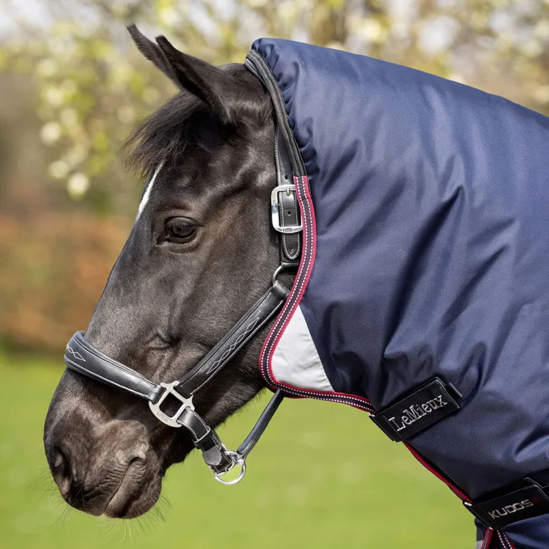 LeMieux Kudos Thermo Layer 100g Detachable Neck Turnout Blanket - Navy-1