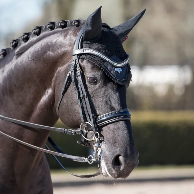 LeMieux Loire Fly Bonnet - Black-3