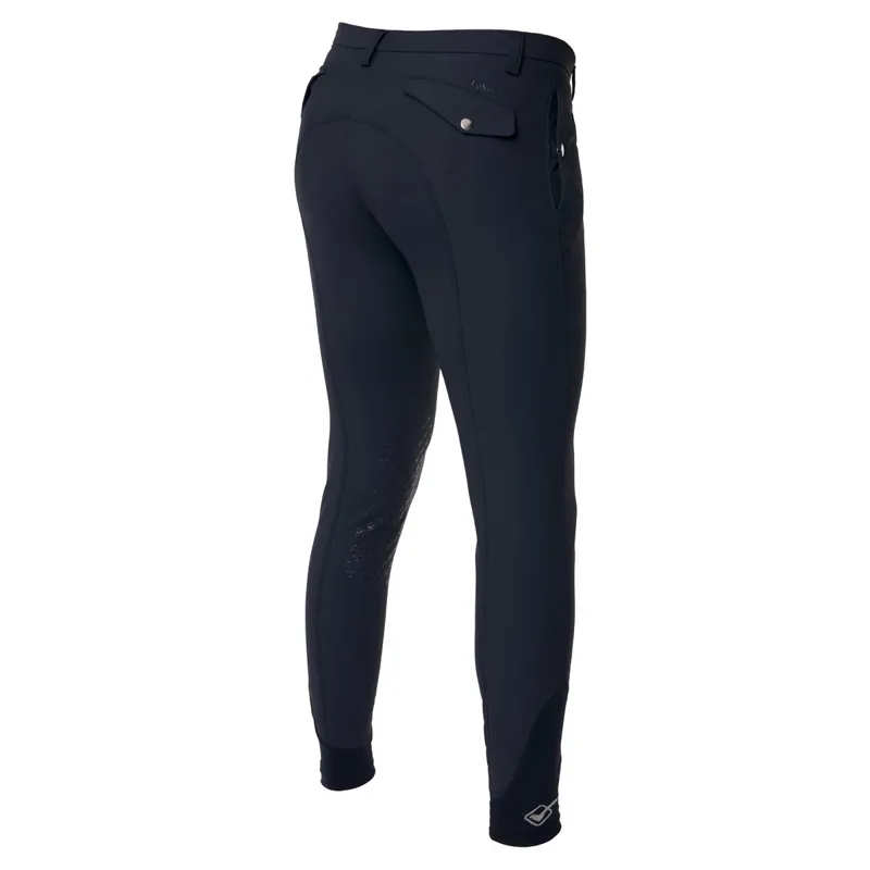 LeMieux Elite Classic Pleated Knee Grip Men's Breeches - Navy-2