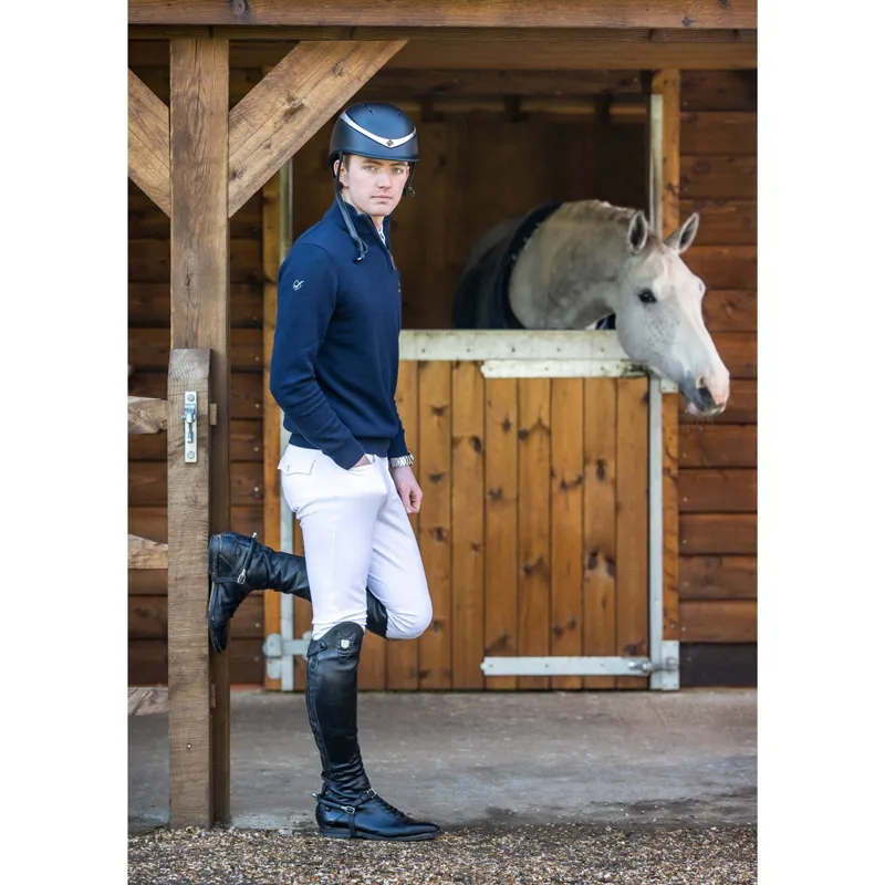 LeMieux Monsieur Knee Grip Men's Competition Breeches - White-2