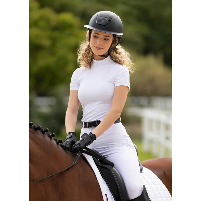 LeMieux Olivia Women's Short Sleeve Show Shirt - White-6