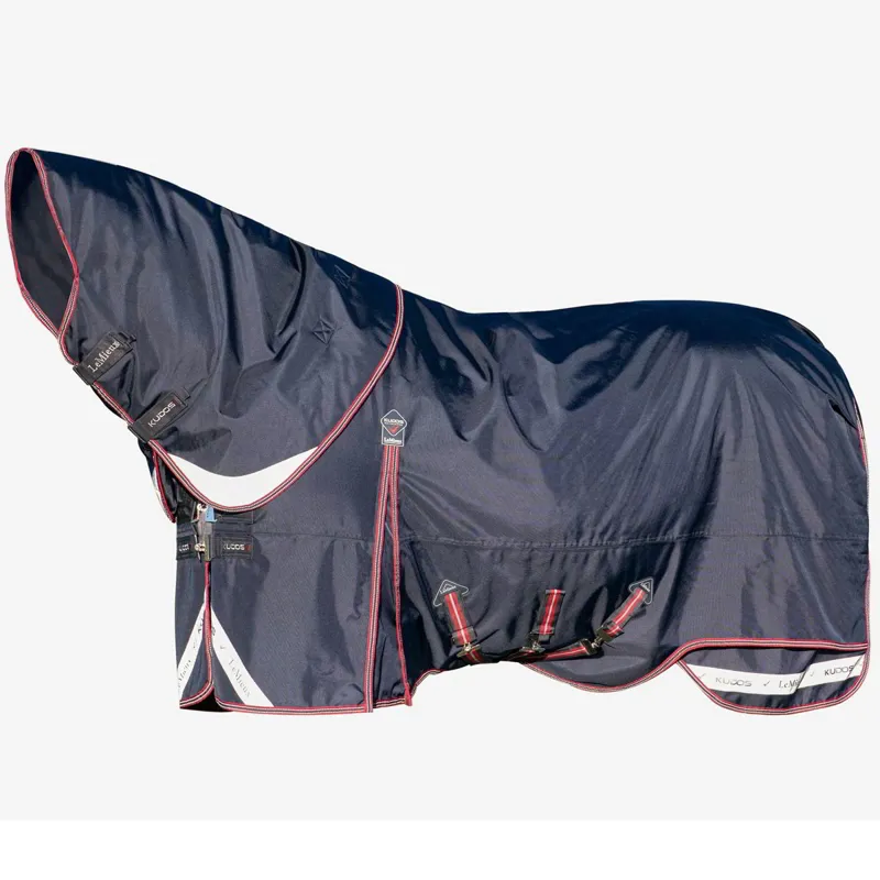 LeMieux Kudos 350g Detachable Neck Turnout Blanket - Navy-2