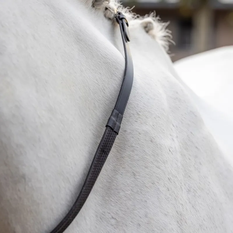 LeMieux Rubber Reins Brown-1
