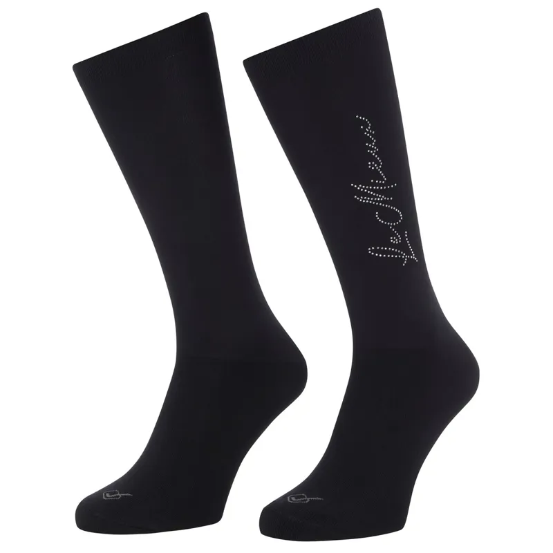 LeMieux Sparkle Competition Women's Tall Riding Socks - Black