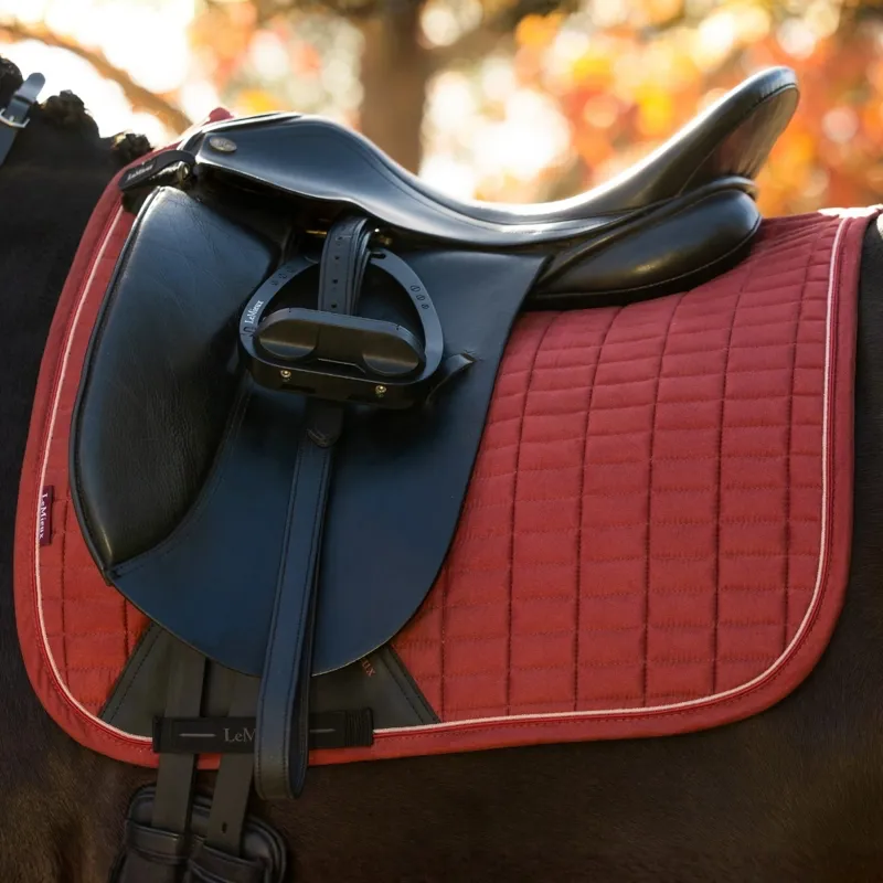LeMieux Suede Dressage Saddle Pad - Russet-3