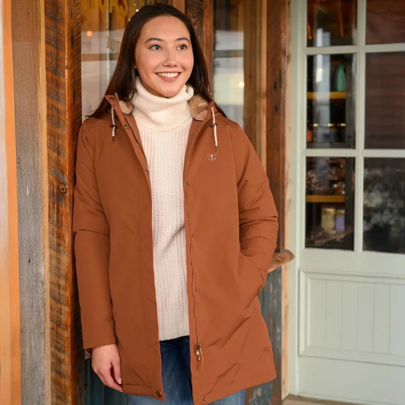 Lighthouse Scarlet Women's Waterproof Coat - Rust-7