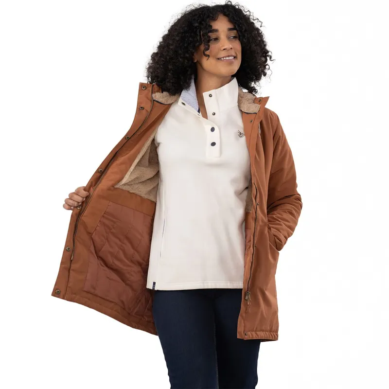 Lighthouse Scarlet Women's Waterproof Coat - Rust-1