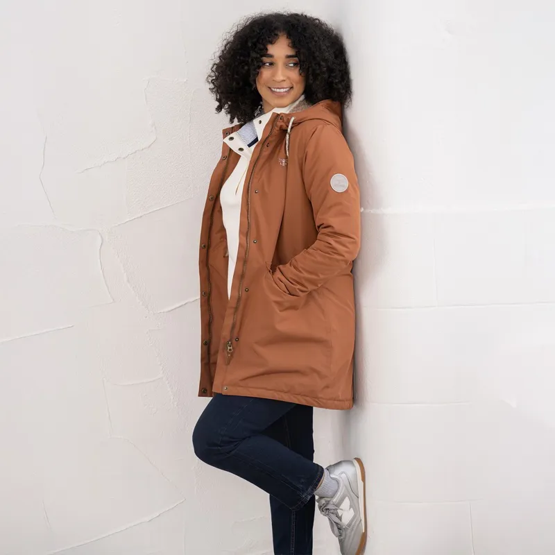 Lighthouse Scarlet Women's Waterproof Coat - Rust-2